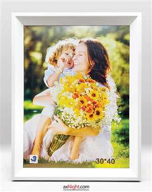 قاب 40×30 سفید شیبدار